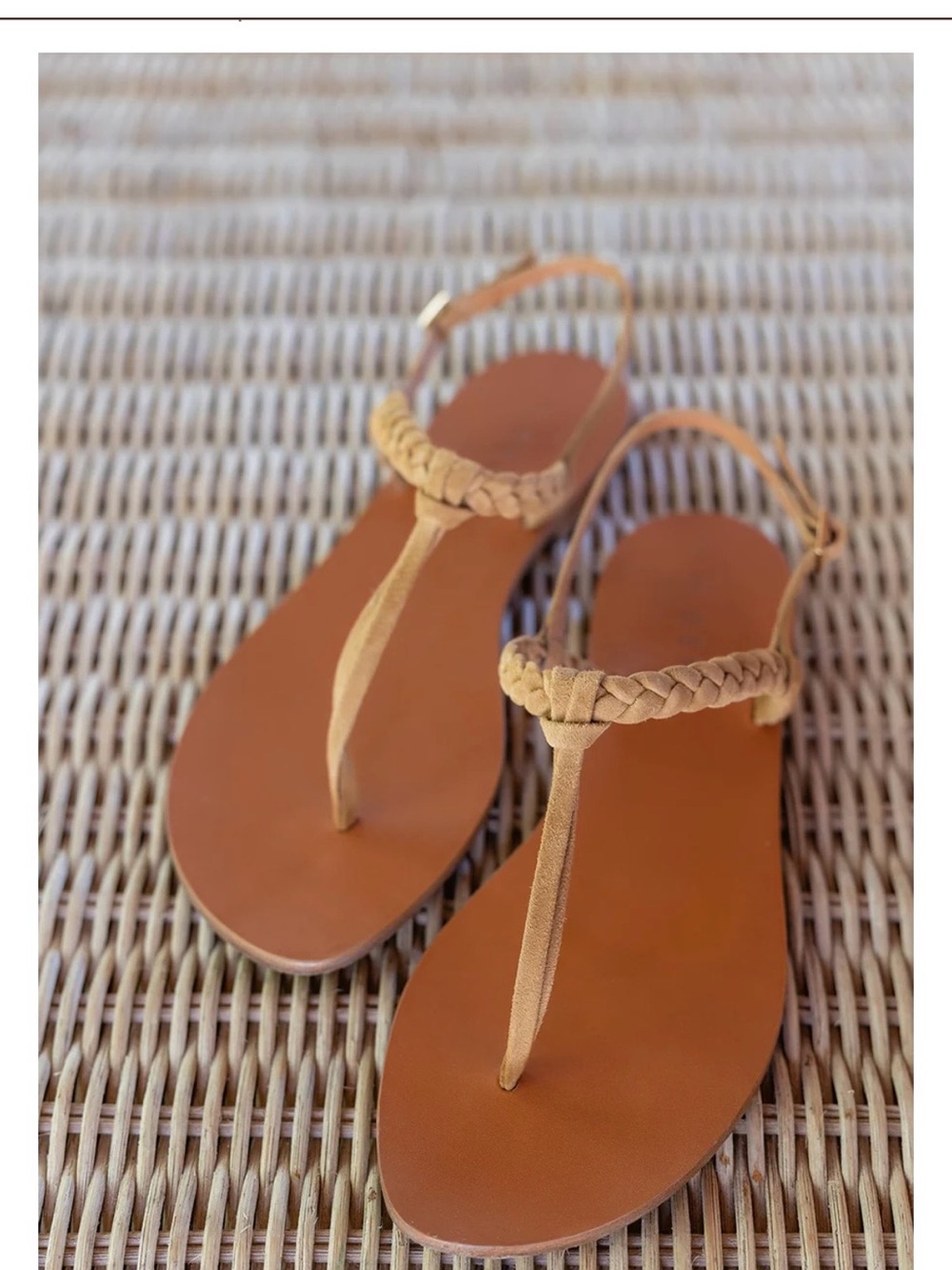 Julia Amory x M.Gemi Womens Tan Treccina Sandals